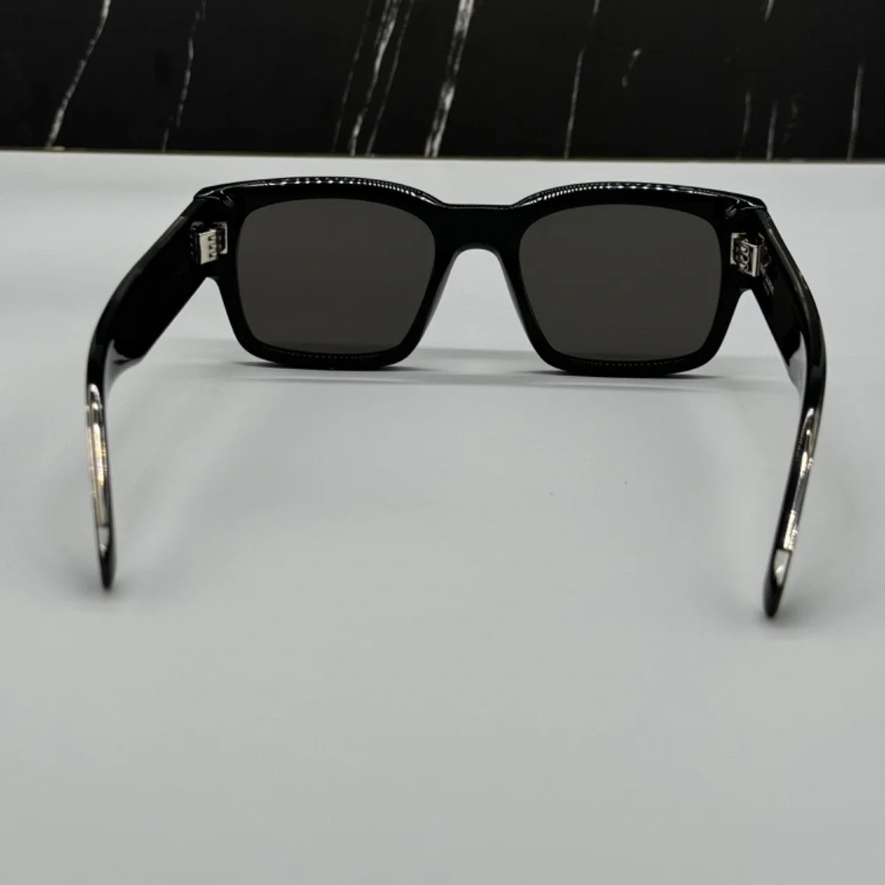 NEW SL617 001 SAINT LAURENT SQUARE SL 617 001 BLACK UNISEX SUNGLASSES